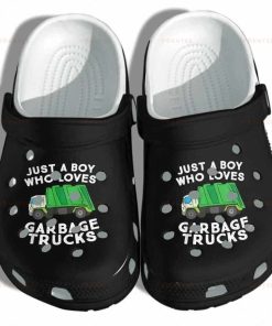 Garbage Trucks Just A Boy Who Loves Garbage Truck Crocs – Classic Clog