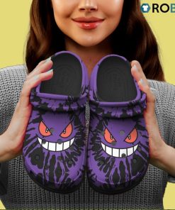 Gengar Tie Dye Face Classic Crocs Pokemon