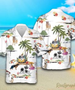 German Sherp Beach Hawaiian Shirt, Short Sleeve Button Up Shirt
