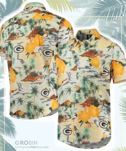 Green Bay Packers Paradise Floral Button-Up Shirt