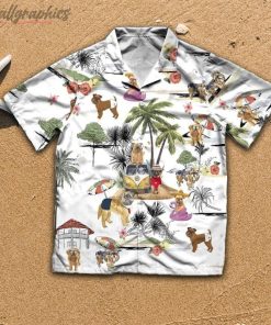 Griffon Bruxellois Beach Hawaiian Shirt, Short Sleeve Button Up Shirt