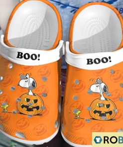 Halloween Pumpkin Snoopy Orange Classic Clogs