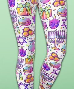 Hanukkah Symbol Yoga Leggings