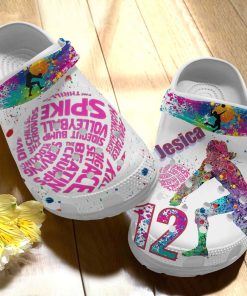 Highlights Volleyball Sport Paint Flakes Unisex Crocs