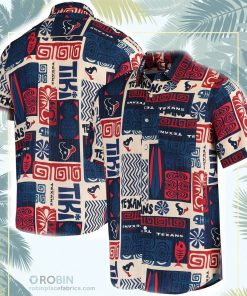 Houston Texans Tiki Floral Button-Up Woven Shirt