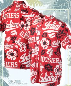 Indiana Hoosiers Floral Button-Up Shirt