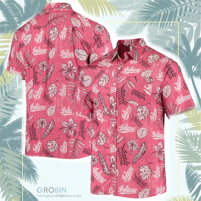 Indiana Hoosiers Vintage Floral Button-Up Shirt