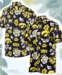 Iowa Hawkeyes Floral Button-Up Shirt
