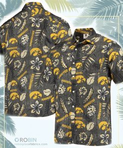 Iowa Hawkeyes Vintage Floral Button-Up Shirt
