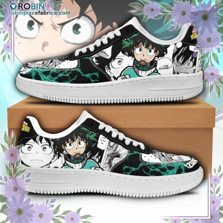 Izuku Midoriya Air Sneakers Custom Deku My Hero Academia Anime Shoes