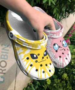 Jolteon And Sylveon Tie Dye Face Customized Classic Crocs Pokemon