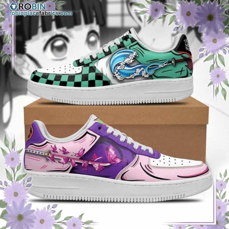Kanao And Tanjiro Air Sneakers Custom Demon Slayer Anime Shoes