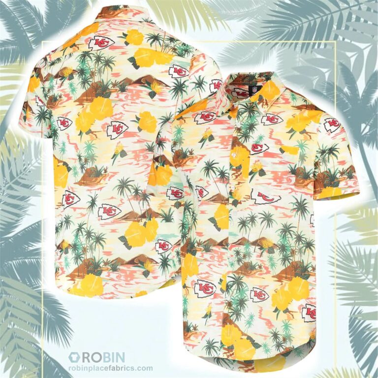 Kansas City Chiefs Paradise Floral Button-Up Shirt