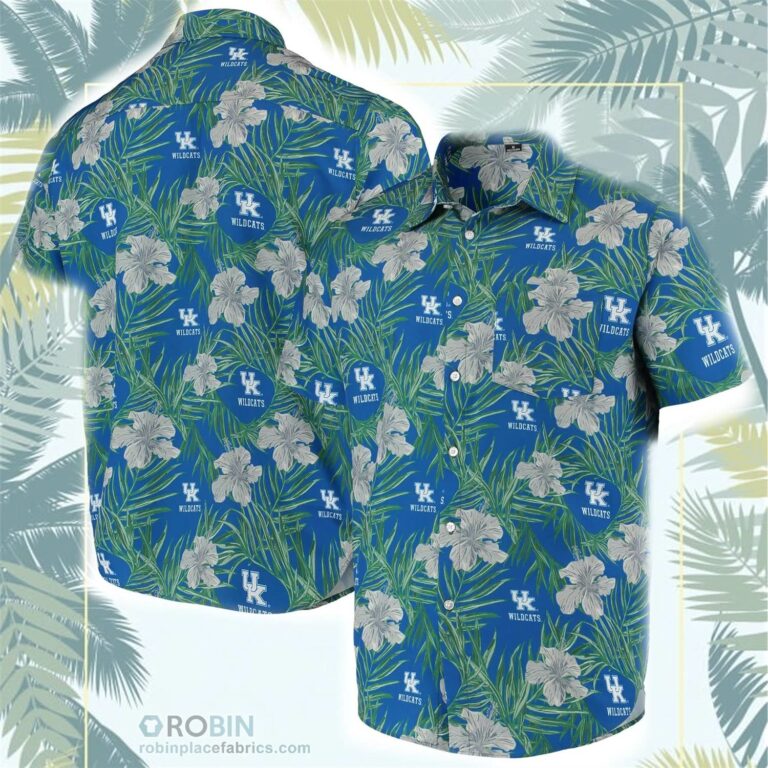 Kentucky Wildcats Floral Button-Up Shirt