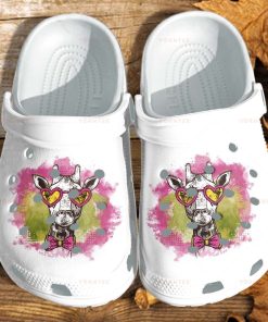 Lady Giraffe Glasses Crocs – Classic Clog