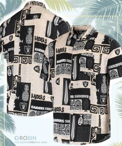 Las Vegas Raiders Tiki Floral Button-Up Woven Shirt