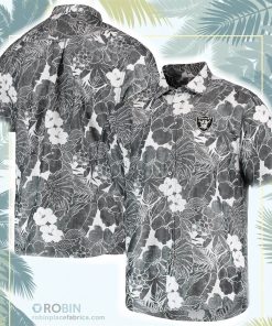 Las Vegas Raiders Tommy Bahama Coconut Point Playa Floral Button-Up Shirt
