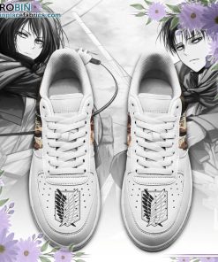 Levi And Mikasa Ackerman Air Shoes AOT Custom Anime Sneakers