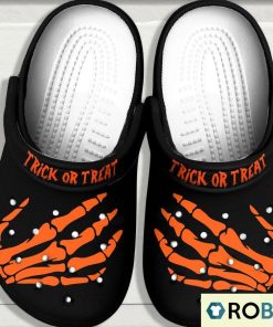 Limited Halloween Trick or Treat Orange Hands Classic Clogs