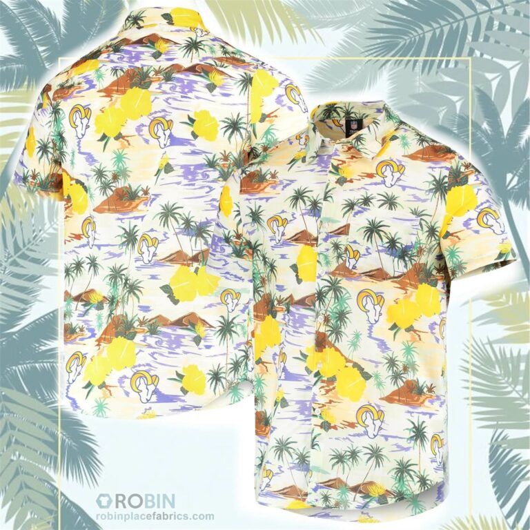 Los Angeles Rams Paradise Floral Button-Up Shirt