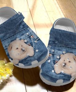 Lovely Chow Chow In Pocket Crocs – Classic Clog