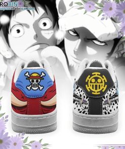 luffy and law air sneakers custom anime one piece shoes 3 CRE3S