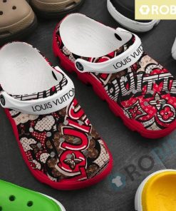 LV Louis Vuitton Funny Graffiti Style Crocs
