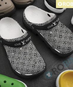 LV Louis Vuitton Retro Black White Monogram Crocs LV Louis Vuitton Retro Black White Monogram Crocs