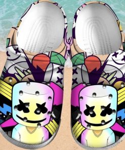 Marshmello Tie Dye Printed Crocs – Classic Clog