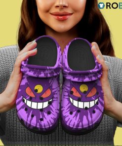 Mega Gengar Tie Dye Face Classic Crocs Pokemon