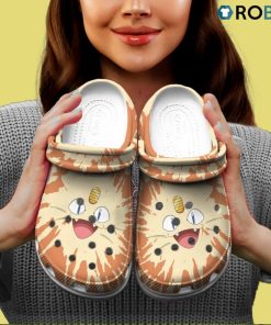 Meowth Tie Dye Face Classic Crocs Pokemon