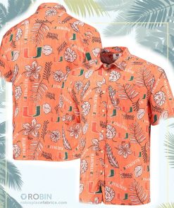 Miami Hurricanes Vintage Floral Button-Up Shirt Miami Hurricanes Vintage Floral Button-Up Shirt
