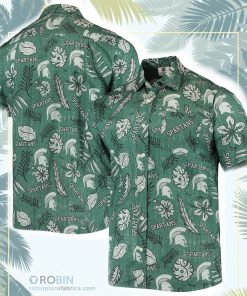 Michigan State Spartans Vintage Floral Button-Up Shirt