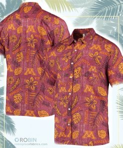 Minnesota Golden Gophers Vintage Floral Button-Up Shirt Minnesota Golden Gophers Vintage Floral Button-Up Shirt