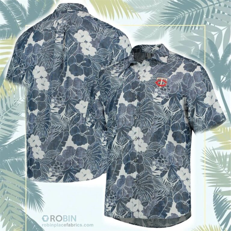 Minnesota Twins Tommy Bahama Coconut Point Playa Floral Button-Up Shirt