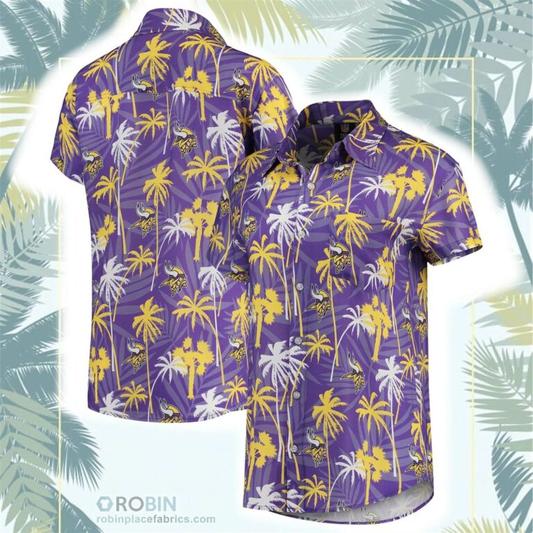 Minnesota Vikings Floral Harmonic Button-Up Shirt