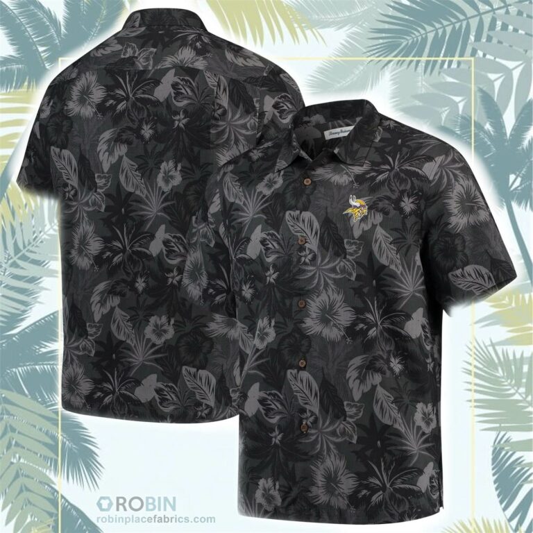 Minnesota Vikings Tommy Bahama Fuego Floral Woven Button-Up Shirt