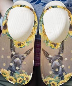 My Lovely Donkey With Flowers Crocs – Classic Clog