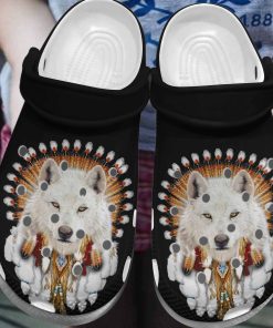 Native American Wolf Crocs – Classic Clog