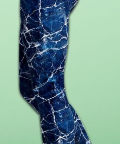 Navy Blue Marble Yoga Leggings