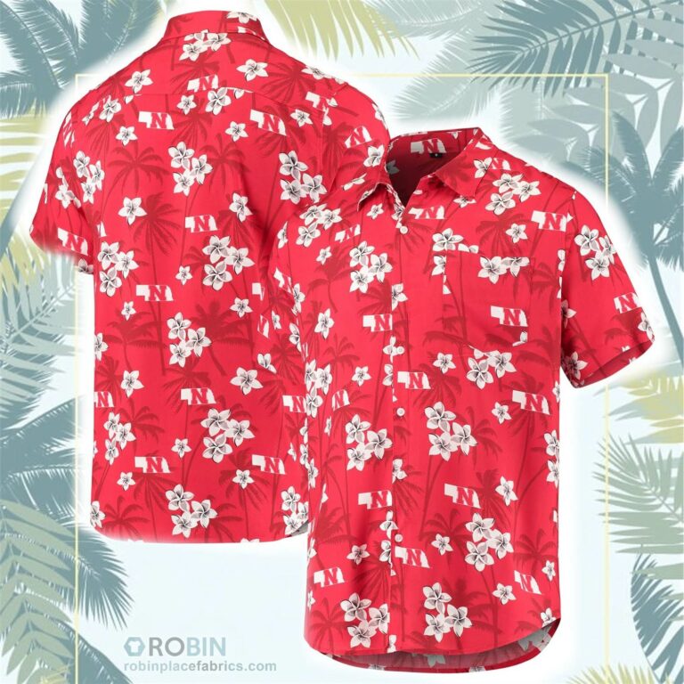 Nebraska Huskers College Floral Button-Up Shirt