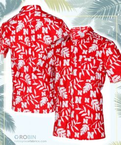 Nebraska Huskers Tellum and Chop Floral Button-Up Shirt Nebraska Huskers Tellum and Chop Floral Button-Up Shirt