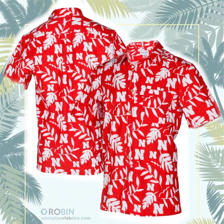Nebraska Huskers Tellum and Chop Floral Button-Up Shirt