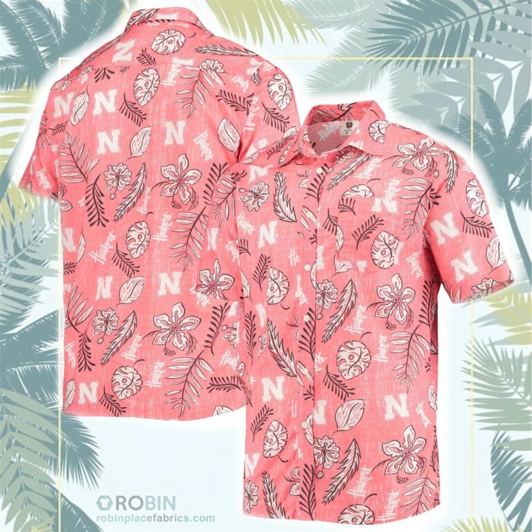 Nebraska Huskers Vintage Floral Button-Up Shirt