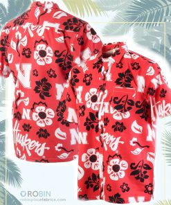 Nebraska HuskersShort Sleeve Floral Button-Up Shirt