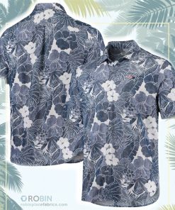 New England Patriots Tommy Bahama Coconut Point Playa Floral Button-Up Shirt