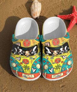 New Hippie Car Cows  Rubber Unisex Crocs New Hippie Car Cows  Rubber Unisex Crocs