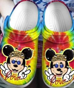 New Hippie Mickey Mouse Rubber Crocs – Classic Clog