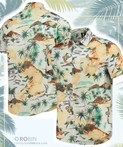 New Orleans Saints Paradise Floral Button-Up Shirt