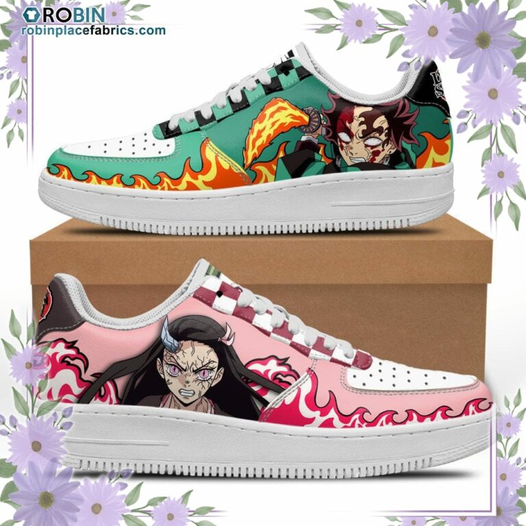 Nezuko And Tanjiro Air Sneakers Custom Demon Slayer Anime Shoes